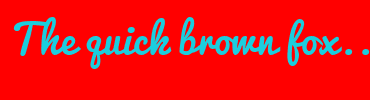 Image with Font Color 1BCEDE and Background Color FF0000